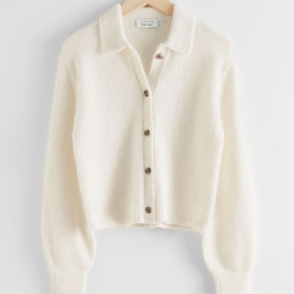 &other stories Collared Alpaca Blend Cardigan